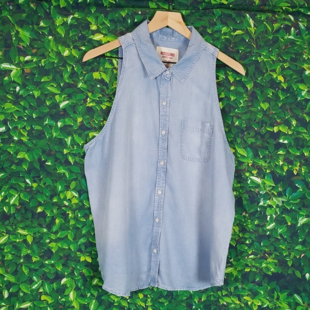 Mossimo sleeveless denim top